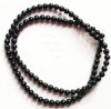 16 inch strand of 4mm Round Black Onyx Beads